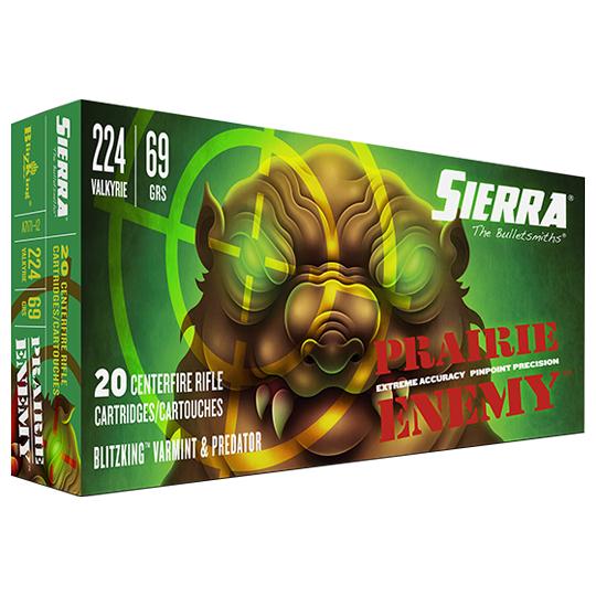 Sierra Prairie Rifle Ammunition .224 Valkyrie 69gr BlitzKing 3125 fps 20/ct - Precision Shot Firearms