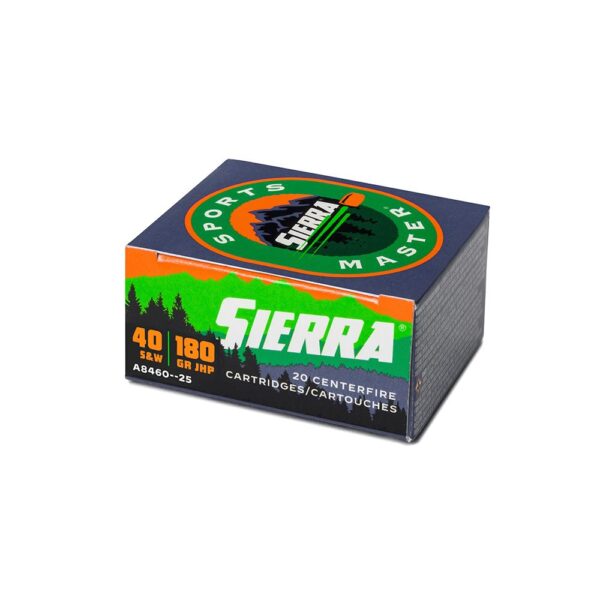 Sierra Sports Master Handgun Ammunition .40 S&W 180gr JHP 985 fps 20/ct - Precision Shot Firearms