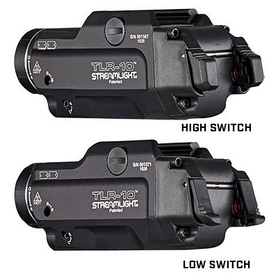 Streamlight TLR-10 Gun Light with Red Laser and Rear Switch Options 1000 Lumens - Precision Shot Firearms