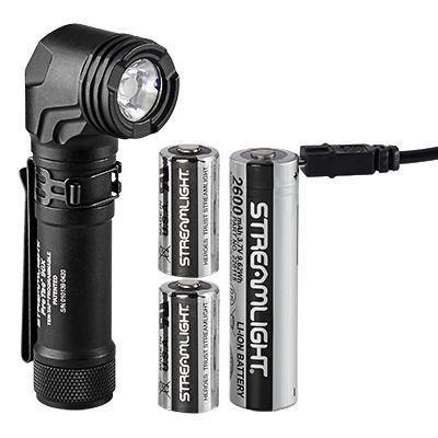 Streamlight Protac 90 X USB/Protac 90 X Black with Two CR123A Lithium Batteries and Holster 1000 Lumens - Precision Shot Firearms
