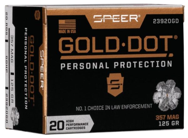 Speer Gold Dot Handgun Ammunition .357 Mag 125 gr HP 1450 fps 20/ct - Precision Shot Firearms
