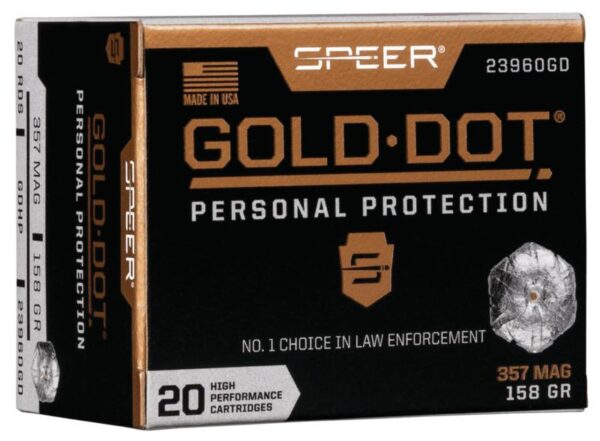 Speer Gold Dot Handgun Ammunition .357 Mag 158 gr HP 1235 fps 20/ct - Precision Shot Firearms