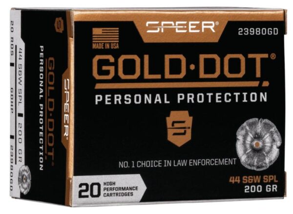 Speer Gold Dot Handgun Ammunition .44 SPL 200 gr HP 875 fps 20/ct - Precision Shot Firearms