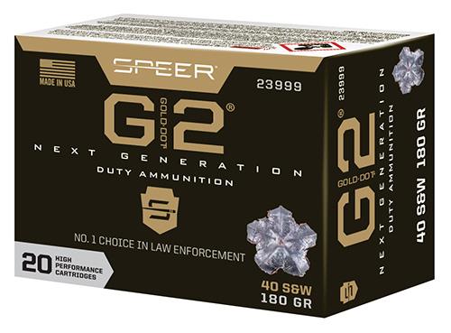 Speer Gold Dot Handgun Ammunition 40 S&W 180gr G2 1015 fps 20/ct - Precision Shot Firearms