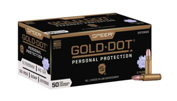 Speer Gold Dot Handgun Ammunition 5.7X28mm 40gr HP 50/ct - Precision Shot Firearms