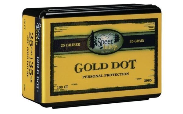 Speer Gold Dot Personal Protection Handgun Bullets .25 cal .251" 35 gr GDHP 100/ct - Precision Shot Firearms