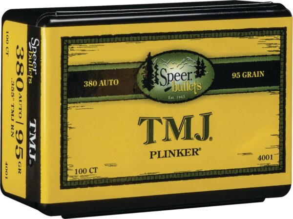 Speer TMJ Handgun Bullets 9mm/.380 ACP .355" 95 gr TMJ-RN 100/ct - Precision Shot Firearms