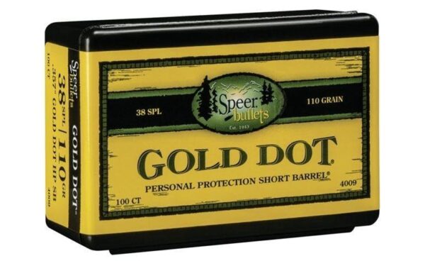 Speer Gold Dot Personal Protection Short Barrel Handgun Bullets .357 Mag .357" 110 gr GDHPSB 100/ct - Precision Shot Firearms