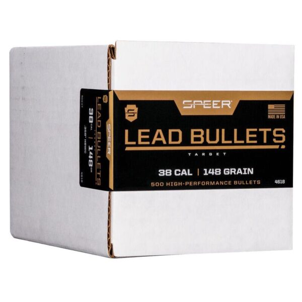 Speer Lead Handgun Bullets .38/.357 Mag .358" 148 gr LHBWC 500/ct - Precision Shot Firearms