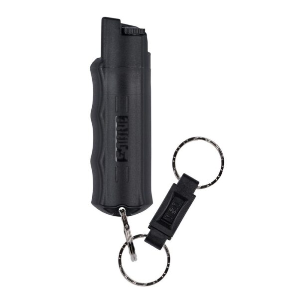 Sabre Pepper Spray with Quick Release Key Ring Black Clamshell - Precision Shot Firearms