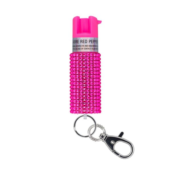 Sabre Jeweled Pepper Spray with Key Ring Pink - Precision Shot Firearms