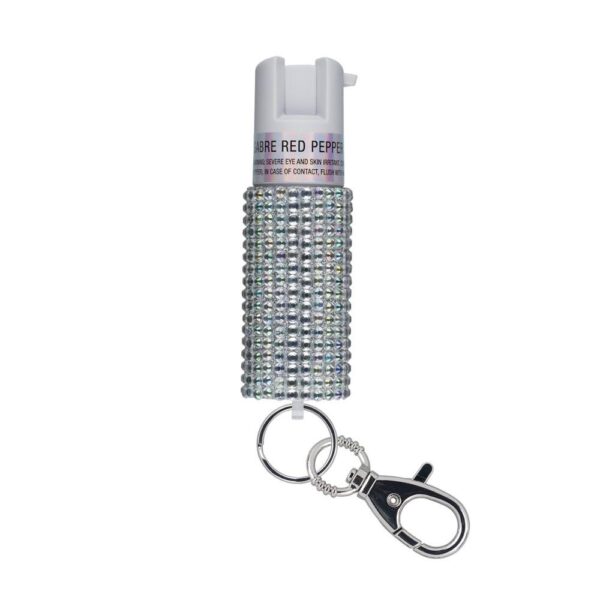 Sabre Jeweled Pepper Spray with Key Ring Silver - Precision Shot Firearms