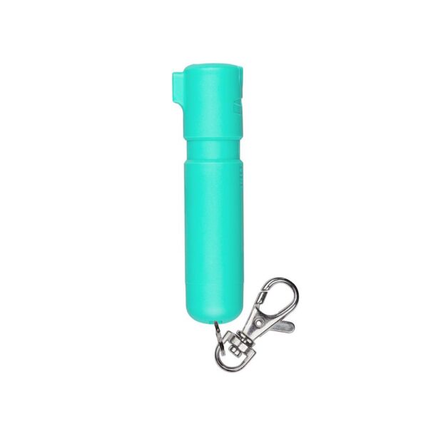Sabre Mighty Discreet Pepper Spray with Snap Clip Keychain Mint Green Clamshell - Precision Shot Firearms