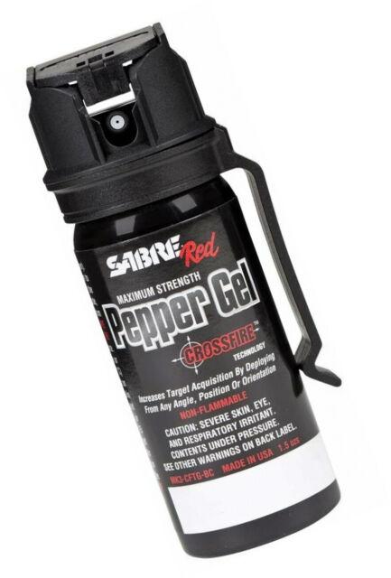 Sabre 1.8 oz Crossfire Pepper Gel w/ Belt Clip - Precision Shot Firearms