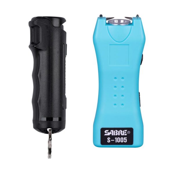 Sabre Pepper Spray and 2-in-1 Stun Gun Multi-Range Protection Pack Black Teal - Precision Shot Firearms