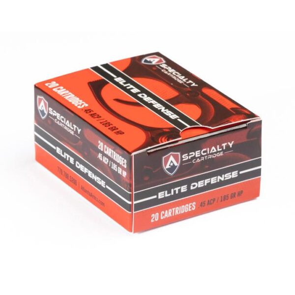 Atlanta Arms Elite Defense Handgun Ammunition .45 Auto 185gr JHP 975 fps 20/ct - Precision Shot Firearms