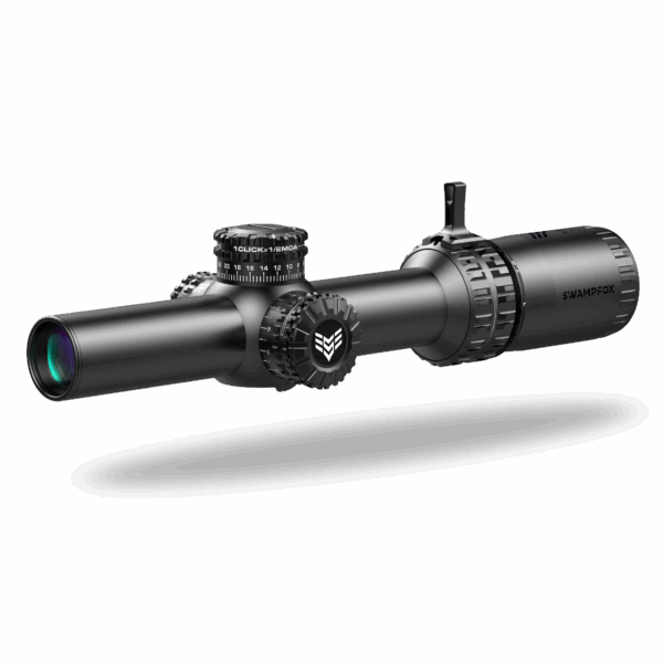 Swampfox Arrowhead LPVO Series Rifle Scope - 1-8x24 30mm SFP Red Guerrilla Dot BDC Long - Black - Precision Shot Firearms