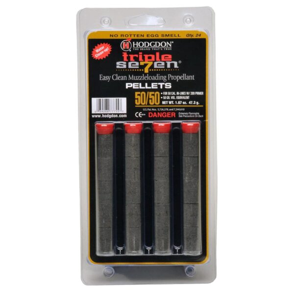 Hodgdon Powder Triple Seven Pellets .50 cal 50 gr Pellets - 24ct Blister Pack - Precision Shot Firearms