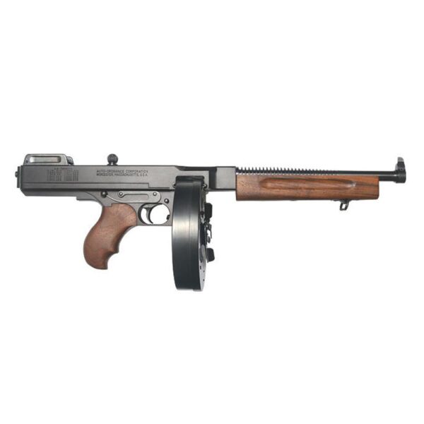 THOMPSON 1927A1 DELUXE PISTOL .45 CAL. LW 10.5 BBL W/100 RD DRUM TOMMY GUN - Precision Shot Firearms
