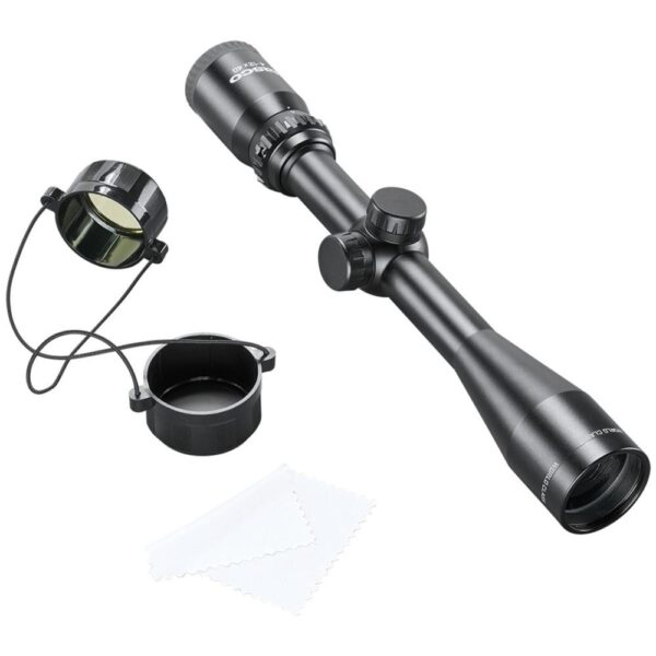 Tasco Sportsman Rifle Scope 4-12x40 1" SFP Truplex Non Illum. Black with Rings Box - Precision Shot Firearms
