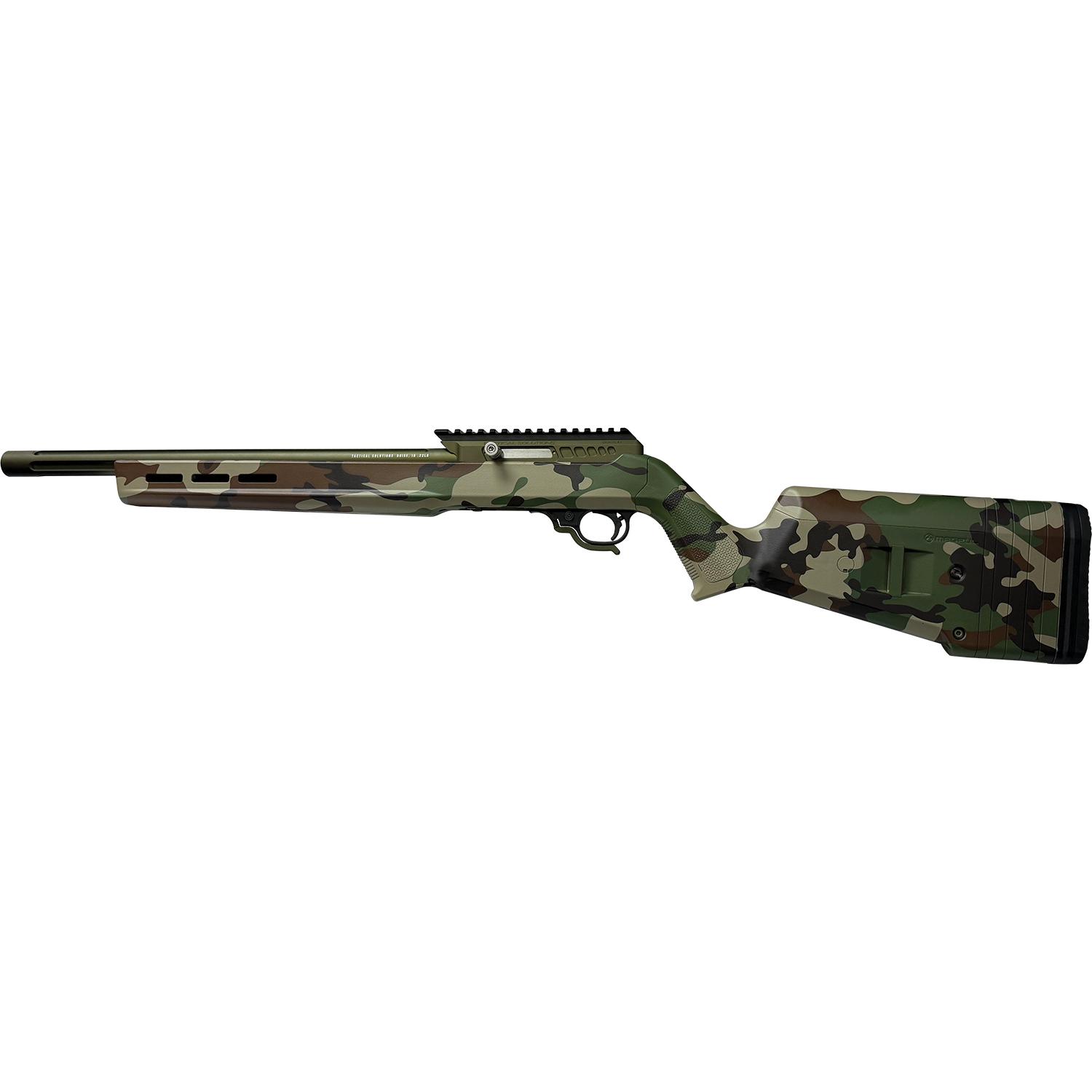 TacSol X-Ring VR Rifle .22 LR 10rd Capacity 16.5" 1/2x28 Threaded Barrel Woodland Camo - Precision Shot Firearms