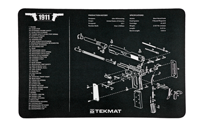 TEKMAT PISTOL MAT 1911 BLK, SKU TEKR17-1911