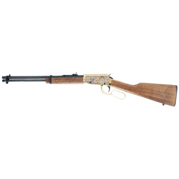 Rossi Rio Bravo Annie Oakley Engraved PVD Gold Rifle .22 LR 15rd Capacity 18' Barrel Wood Stock - Precision Shot Firearms