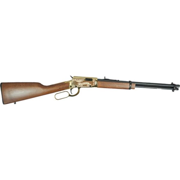 Rossi Rio Bravo "Wild Bill Hickok" Lever Action Rifle 22 LR 15rd Capacity 18" Barrel Gold Finish/Hardwood Stock - Precision Shot Firearms