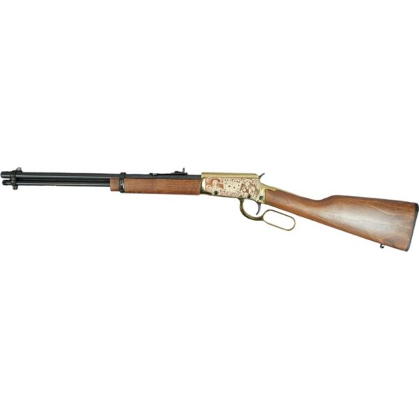 Rossi Rio Bravo "Wild Bill Hickok" Lever Action Rifle 22 LR 15rd Capacity 18" Barrel Gold Finish/Hardwood Stock - Precision Shot Firearms