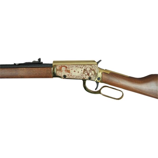 Rossi Rio Bravo "Wild Bill Hickok" Lever Action Rifle 22 LR 15rd Capacity 18" Barrel Gold Finish/Hardwood Stock - Precision Shot Firearms
