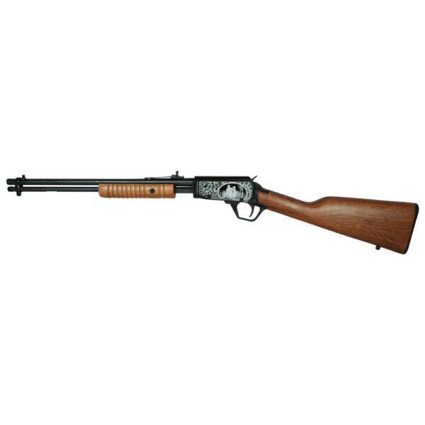 Rossi Gallery Pump Rifle .22 LR 15rd Capacity 18" Barrel Black Hardwood Stock Father & Son Engraving - Precision Shot Firearms