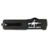Templar Knife Large Come And Take It AR OTF Knife 3-1/2" Serrated Dagger Black - Precision Shot Firearms