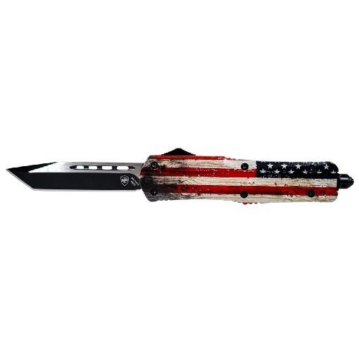 Templar Knife Large Knife 3-1/2" Tanto Blade Wood US Flag - Precision Shot Firearms