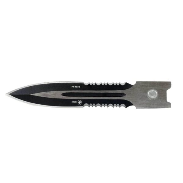 Templar Knife Small Black Rubber Knife 2-3/4" OTF Dagger Blade Semi Serrated Black - Precision Shot Firearms