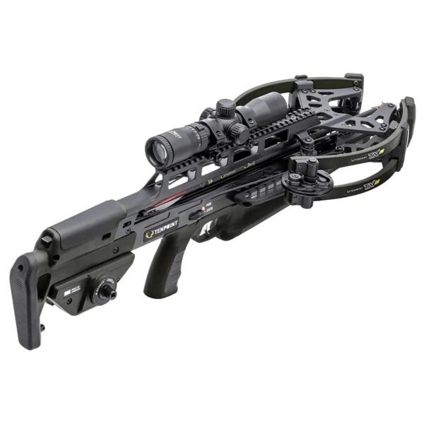 Tenpoint TRX 26 Compact Reverse-Draw Crossbow ACUslide MAXX RangeMaster 100 Scope Black - Precision Shot Firearms
