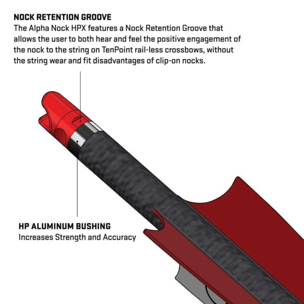 Tenpoint CenterPunch HPX Carbon Arrows 20'' w/ Alpha-Nock HPX .001'' - Precision Shot Firearms