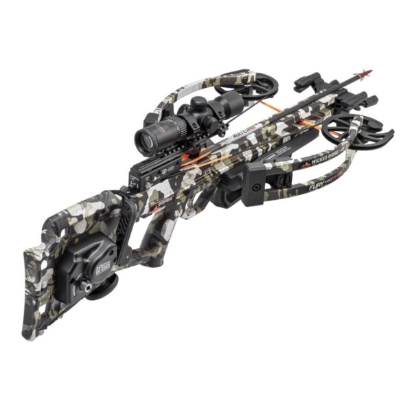 Wicked Ridge Fury 410 De-Cock Crossbow ACUdraw RangeMaster Pro Scope Camo - Precision Shot Firearms