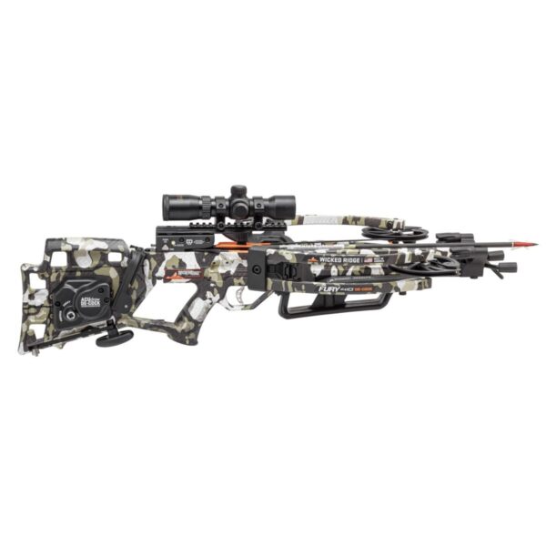 Wicked Ridge Fury 410 De-Cock Crossbow ACUdraw RangeMaster Pro Scope Camo - Precision Shot Firearms