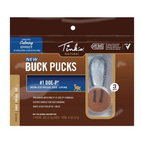 Tink's #1 Doe-P Buck Pucks Scent Hangers - 3/ct - Precision Shot Firearms