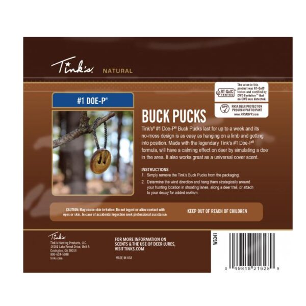 Tink's #1 Doe-P Buck Pucks Scent Hangers - 3/ct - Precision Shot Firearms