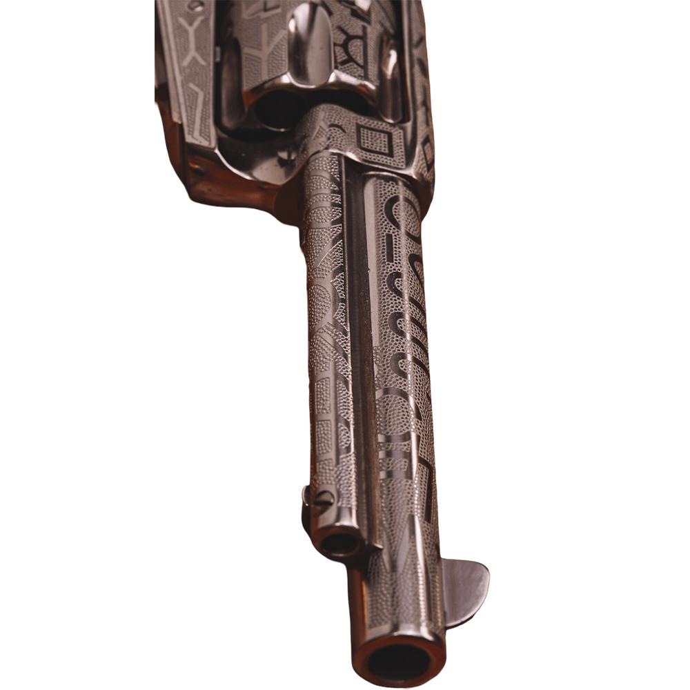 Taylor & Co 1873 Cattle Brand Engraved Handgun .357 Mag 6rd Capacity 5.5" Barrel Stag Grip - Precision Shot Firearms