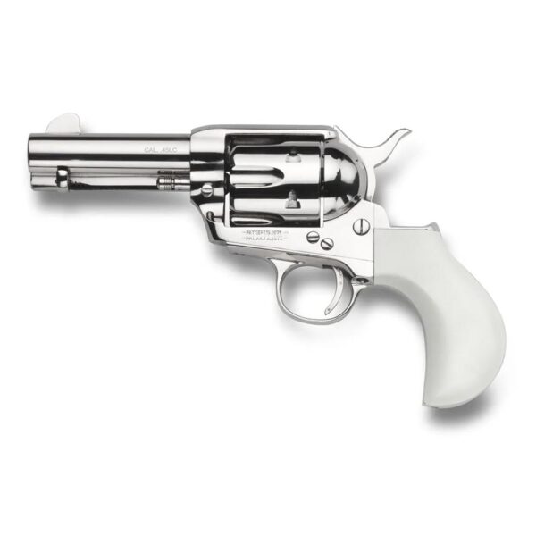 Taylor & Co TC9 1873 Single Action Handgun 9mm Luger 6rd Capacity 3.5" Barrel Nickle Flattop Birdshead Ivory Grip - Precision Shot Firearms