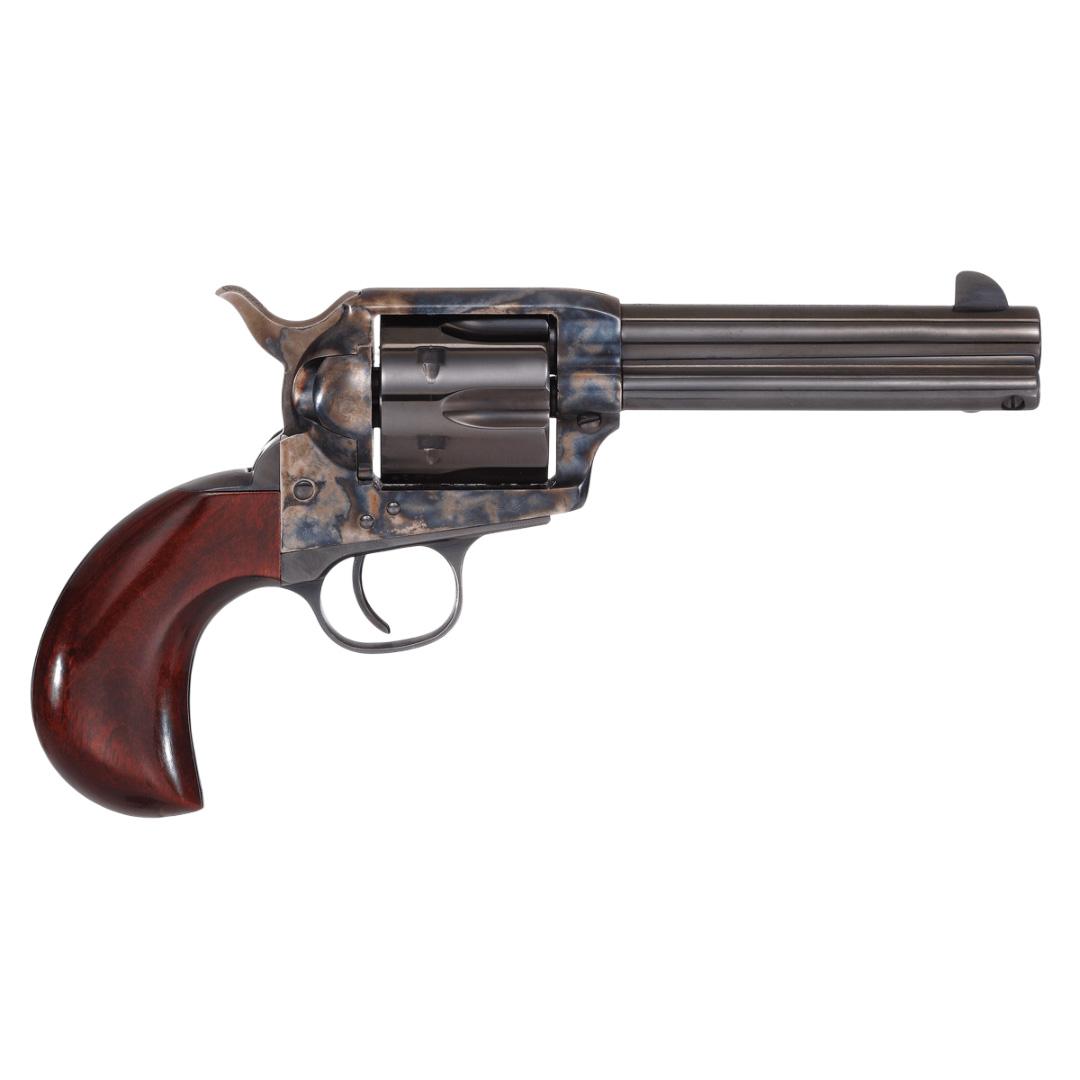Taylor & Company 1873 Cattleman Handgun .357 Mag/.38 Spl 6rd Capacity 4.75" Blued Barrel Case Hardened Frame Wood Grip - Precision Shot Firearms