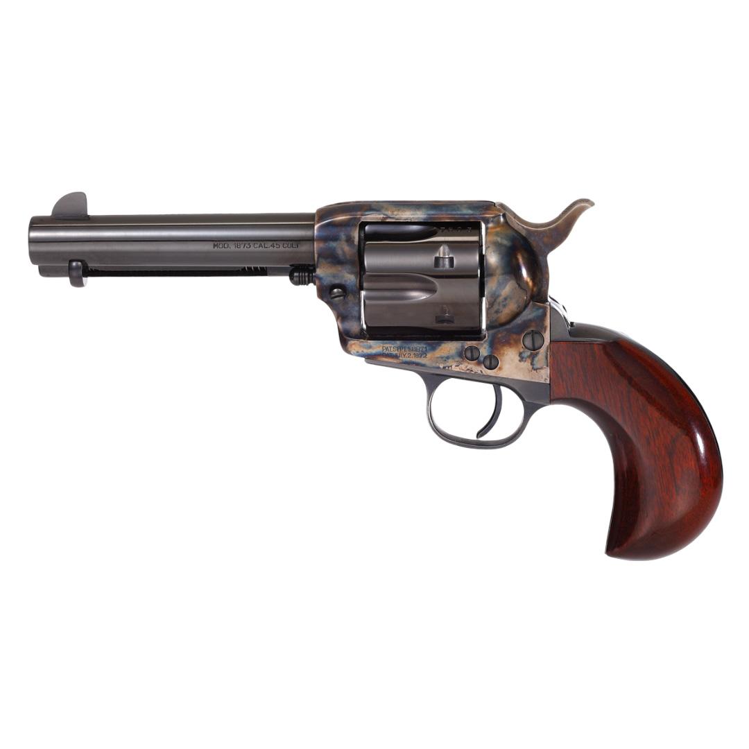 Taylor & Company 1873 Cattleman Handgun .357 Mag/.38 Spl 6rd Capacity 4.75" Blued Barrel Case Hardened Frame Wood Grip - Precision Shot Firearms