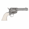Taylor's 1873 Outlaw Legacy Handgun .45 Colt 6rd Capacity 4.75" Barrel Engraved Nickel with White - Precision Shot Firearms