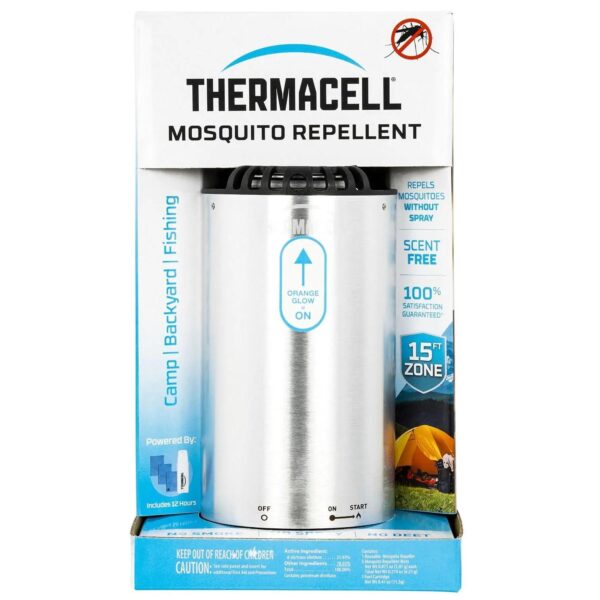 Thermacell MRME Camping Metal Edition Mosquito Repellent Brushed Nickel - Precision Shot Firearms
