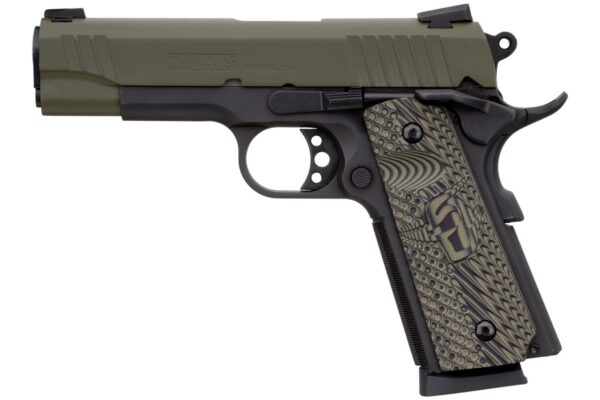 Taurus PT1911 Commander Cerakote Mill Spec Green .45 ACP 8rd Magazine 4.25" Barrel VZ Grip - Precision Shot Firearms
