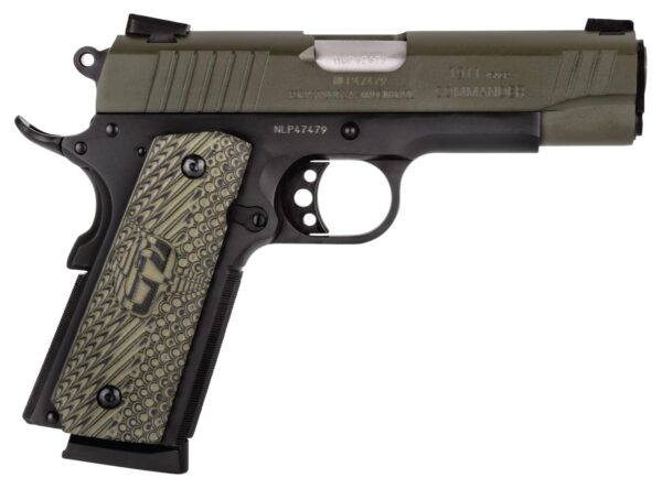 Taurus PT1911 Commander Cerakote Mill Spec Green .45 ACP 8rd Magazine 4.25" Barrel VZ Grip - Precision Shot Firearms