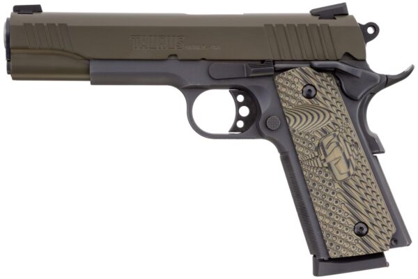 Taurus Mil Spec 1911 Handgun .45 ACP 8rd Magazine 5" Barrel Cerakote Green - Precision Shot Firearms