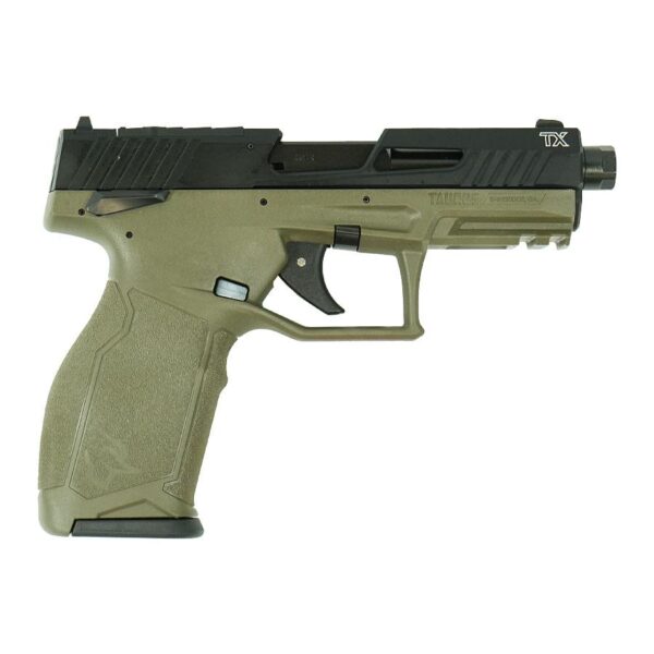 Taurus TX22 Handgun .22 LR 16&22rd Magazines 4.6" Barrel Black Slide/ODG Frame T.O.R.O. - Precision Shot Firearms